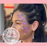 lady flower floral face paint design in menifee ca 